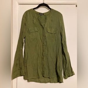 💚3 for $10!💚 Notations Green Button Up Shirt